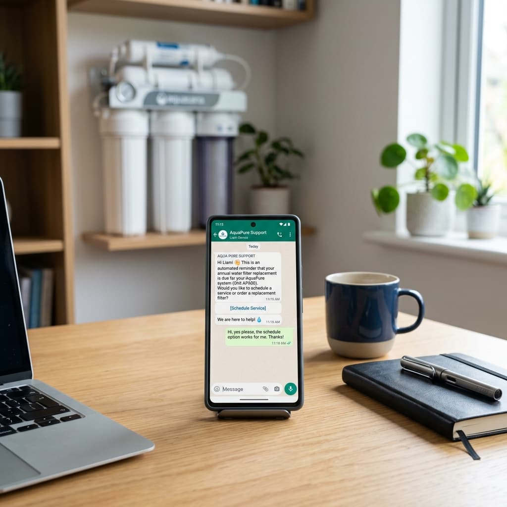 How to Run Water Purifier AMC Renewal Reminders on WhatsApp